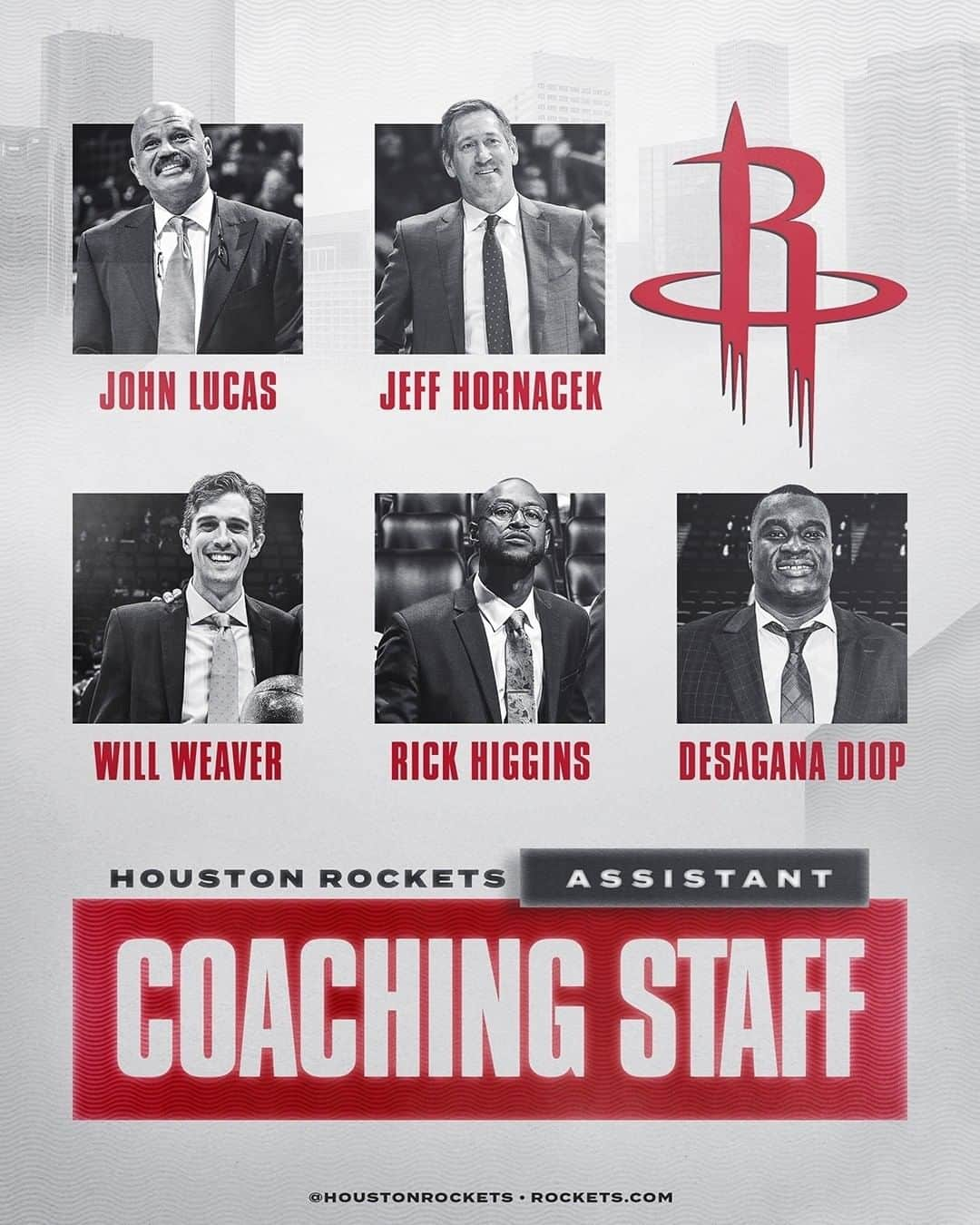 ヒューストン・ロケッツさんのインスタグラム写真 - (ヒューストン・ロケッツInstagram)「OFFICIAL: Rockets announce assistant coaches joining head coach Stephen Silas’ staff.  📝 » Rockets.com」12月1日 7時34分 - houstonrockets