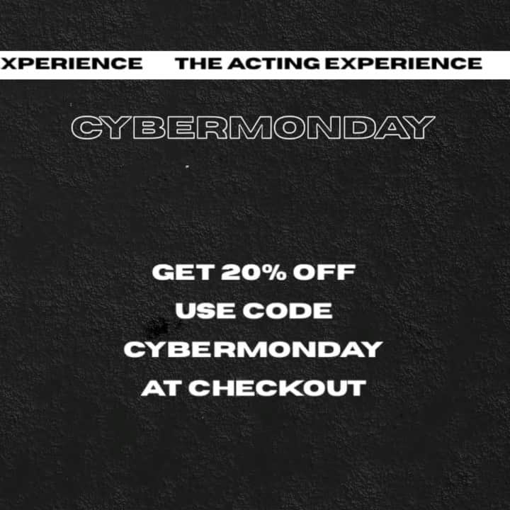 のインスタグラム：「Are you pilot season ready Actors??  Cyber Monday 20% OFF (16$ off) 1st Month @theactingexperience !! Any of our 3 classes! Including our New Kids/Teen Class!!  code at checkout: cybermonday」