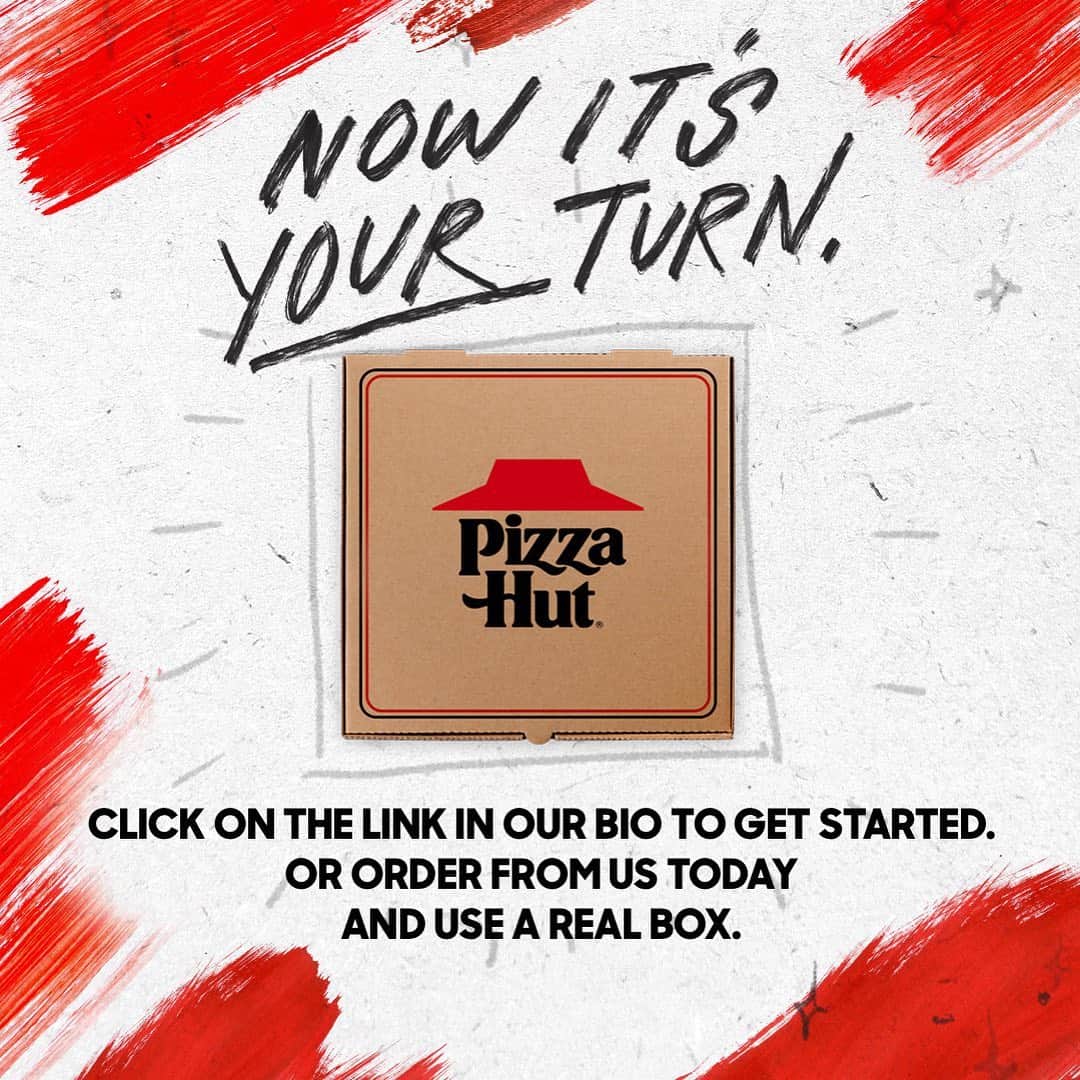 Pizza Hutさんのインスタグラム写真 - (Pizza HutInstagram)「Getting tired of all those puzzles and banana bread recipes? Use our box as your canvas to create the ultimate work of art. Post it to your page using #PizzaHutArt, #Promotion and tag @pizzahut for a chance to win some free 🍕😋.  - Blank box can be found at the link in our bio! - No purchase necessary. Rules: https://bit.ly/37phzSH」12月1日 0時31分 - pizzahut
