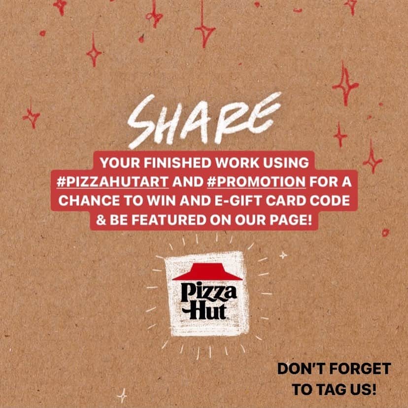 Pizza Hutさんのインスタグラム写真 - (Pizza HutInstagram)「Getting tired of all those puzzles and banana bread recipes? Use our box as your canvas to create the ultimate work of art. Post it to your page using #PizzaHutArt, #Promotion and tag @pizzahut for a chance to win some free 🍕😋.  - Blank box can be found at the link in our bio! - No purchase necessary. Rules: https://bit.ly/37phzSH」12月1日 0時31分 - pizzahut