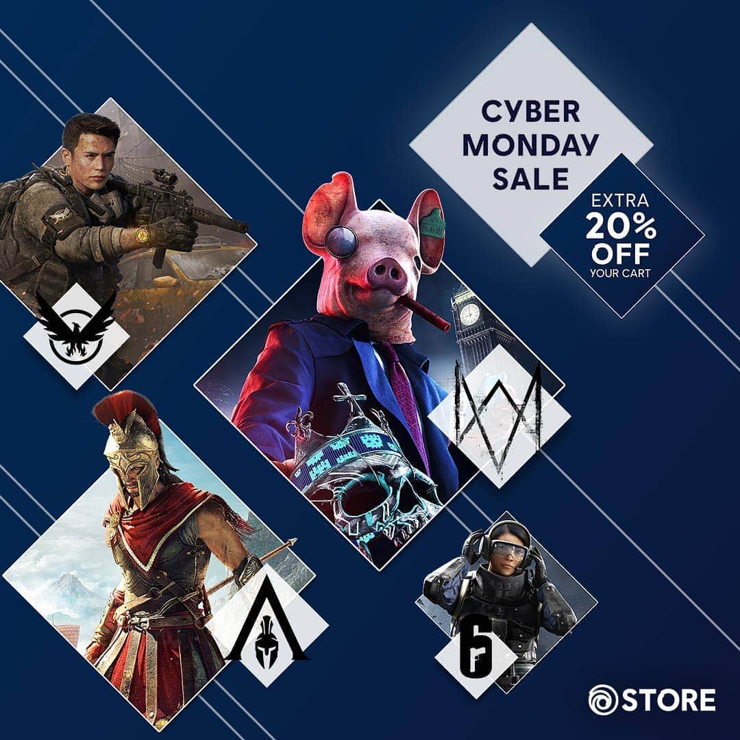 Ubisoftさんのインスタグラム写真 - (UbisoftInstagram)「Cyber Monday is on 🖥️🔥 Save big with an extra 20% off your cart! Link in our story 🔗」12月1日 1時11分 - ubisoft