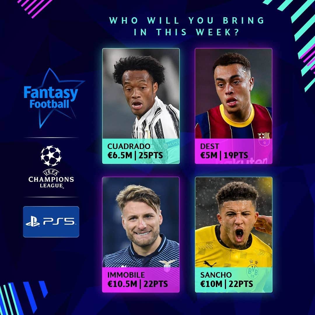 UEFAチャンピオンズリーグさんのインスタグラム写真 - (UEFAチャンピオンズリーグInstagram)「🚨 Fantasy football time! 😏 Who are you bringing in this week?  #UCLfantasy @playstation」12月1日 1時53分 - championsleague