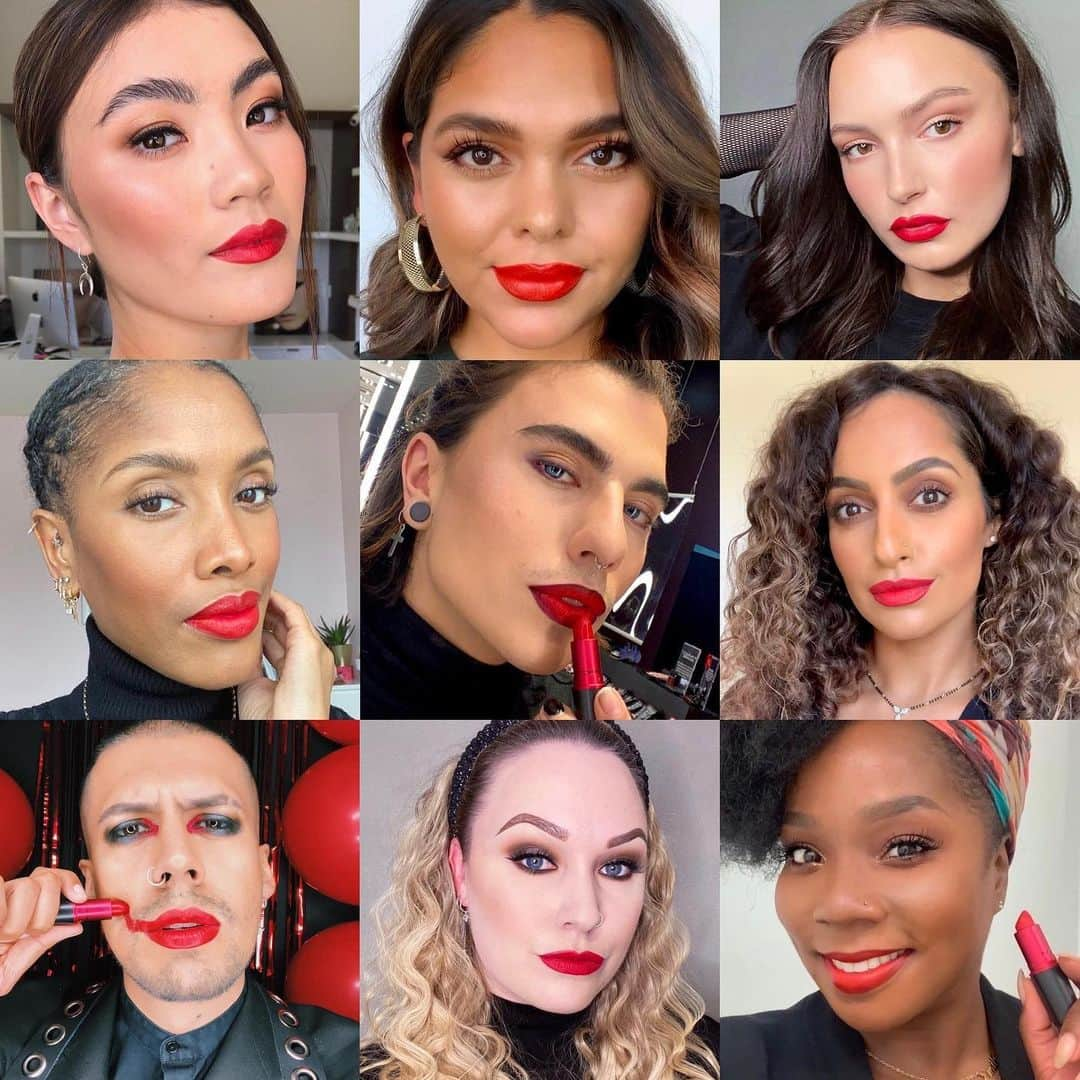 M·A·C Cosmetics UK & Irelandさんのインスタグラム写真 - (M·A·C Cosmetics UK & IrelandInstagram)「We stand in solidarity💄Everybody needs a red lipstick, why not make it a red that gives 💯% back*?  See our M·A·Ctivist Artist Community rock their #VIVAGLAM Lip ahead of World Aids Day. Tap to join the movement  💄Shade Viva Glam ROSALÍA worn by: @SMFMAKEUP @BYCPD @_NATASHABELLAMY_ @CHARLENEWILLIAMS_MUA @MUAMONSOON @NISHASIRPAL_MAKEUP @JC_PINEROS @GSMITHMUA @MUA_AFRIKANEMILY  #MACCOSMETICSUK #MACCOSMETICS #VIVAGLAM #VivaGlamROSALÍA #MACLOVESLIPS #VG26 *In the UK and Ireland, 100% of the recommended retail price (RRP) (less VAT) from the sale of VIVA GLAM lipsticks is donated to organisations that support the health and rights of people of All Ages, All Races and All Genders. We will make grants to non-profit organisations we believe can make a meaningful impact on health, rights and equality.」12月1日 2時45分 - maccosmeticsuk