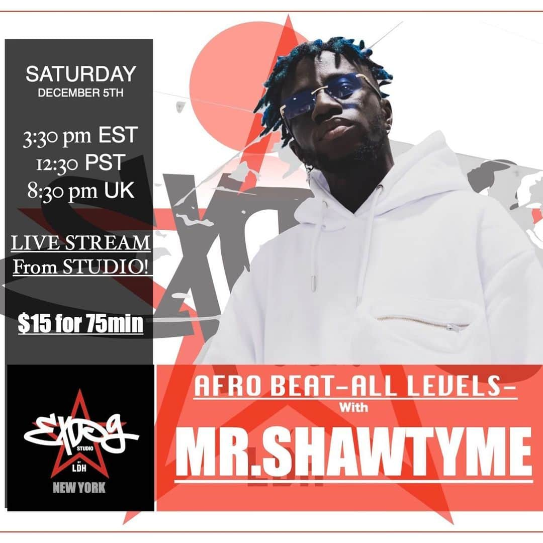 EXILE PROFESSIONAL GYMさんのインスタグラム写真 - (EXILE PROFESSIONAL GYMInstagram)「We are so happy to announce this again😍😍😍😍😍🔥🔥  Pop up class with @mr_shawtyme32 at EXPG NY!!!!  . Save the date : Saturday, Dec 5th🔥🔥🔥🔥🔥🔥 . Time: 3:30 pm EST!!! . 😍😍😍😍😍😍😍😍😍😍  . . . Registration is open !!! . How to book🎟 ➡️Sign in through MindBody (as usual) ➡️15 minutes prior to class, we will email you the private link to log into Zoom, so be sure to check your email! ➡️Classes will start on time, so make sure you pre register, have good wifi and plenty of space to safely dance! . . Zoom Tips🔥 📱If you plan to use your phone, download the Zoom app for the best experience. 🤫Please use the “mute” button when you are not speaking to prevent feedback. 💃You do not have to join displaying your video or audio, but we do encourage it so teachers can offer personalized feedback and adjustments. . 🔥🔥🔥🔥🔥🔥🔥🔥🔥 . #expgny #onlineclasses #newyork #dancestudio #danceclasses #dancers #newyork #onlinedanceclasses」12月1日 4時06分 - expg_studio_nyc