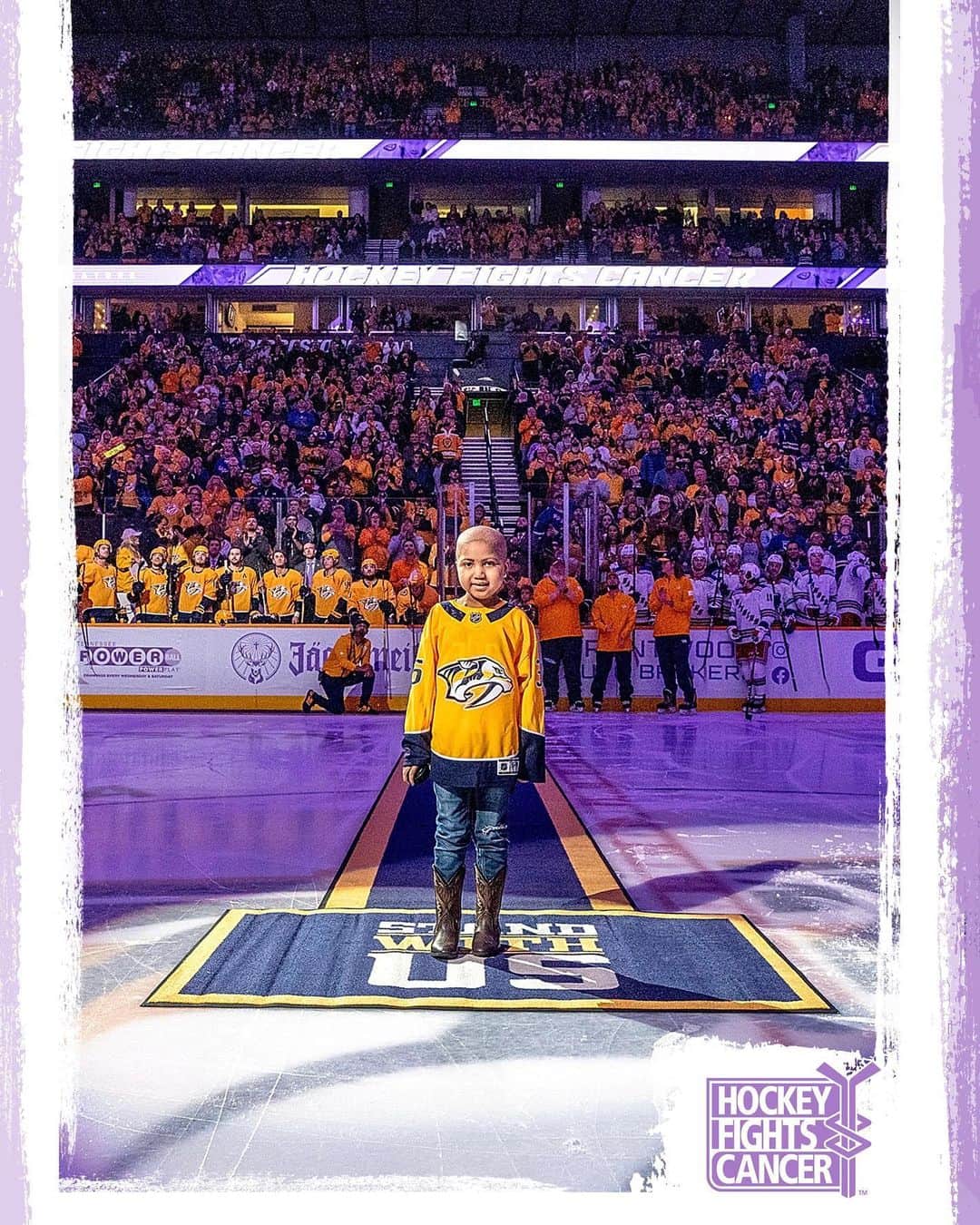 NHLさんのインスタグラム写真 - (NHLInstagram)「Give it up for Katie Shepard! This @PredsNHL fan has been cancer free for four months. 👏💜 #HockeyFightsCancer  Join the fight and support people like Katie by donating today at HockeyFightsCancer.com」12月1日 4時36分 - nhl