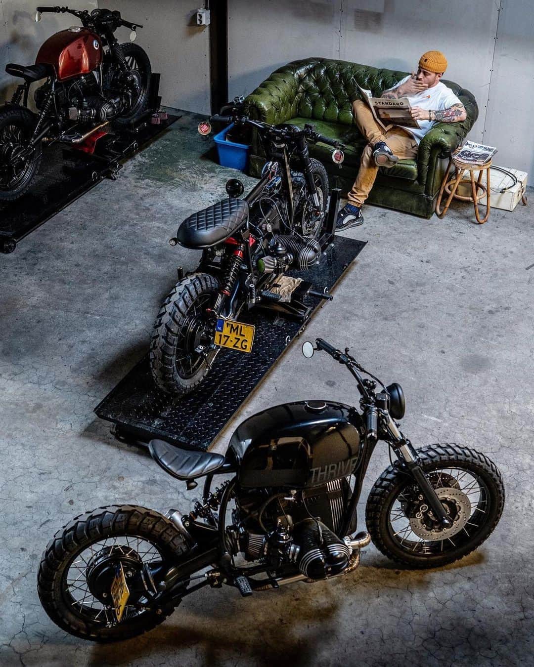 epidemic_motorsさんのインスタグラム写真 - (epidemic_motorsInstagram)「SHOPPALIFE at Ironwood HQ😎😎 📸 @bttrcallpaul  . Bikes by @arjanvandenboom  #shoplife #bikes #motorcycles #workshop #garage #mencave #custommade #custommotorcycles #custommoto #bmw #bmwmotorrad #makelifearide #bobber #bobberporn #caferacer #caferacerporn #scrambler #motorcyclesofinstagram #caferacersofinstagram #caferacergram #tattoo #tattoos #caferacerxxx #vintagemotorcycle #vintagemotorcycles #builtnotbought #motores」12月1日 6時48分 - epidemic_motors