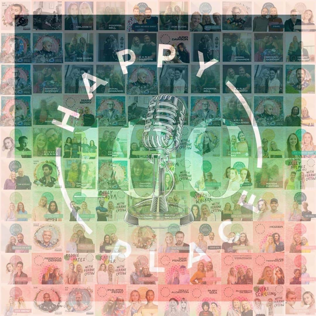ファーン・コットンのインスタグラム：「We just realised yesterday that the Gareth Southgate podcast was episode 100 of @happyplaceofficial  If you’re new to the podcast do delve into the archives to older conversations with some incredible guests like Dawn French, Stephen Fry, Alicia Keys, Elizabeth Gilbert and more. What is your favourite episode so far?」