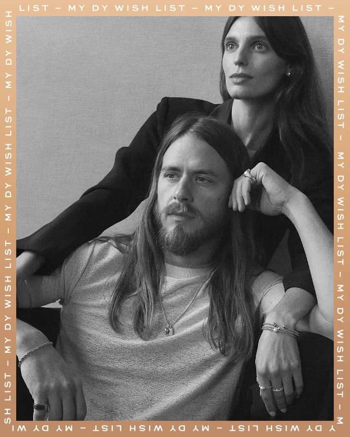 デビッドヤーマンのインスタグラム：「Double your luck. You and a friend can win up to $1,500 of DY jewelry each from your Wish Lists. To enter, register or log on to your DavidYurman.com accounts and click the heart icon next to your favorite pieces.  Here, @zackerymichael and @xlolamcdonnell share what’s on their DY Wish Lists. #DavidYurman #LinkInBio for Official Rules」
