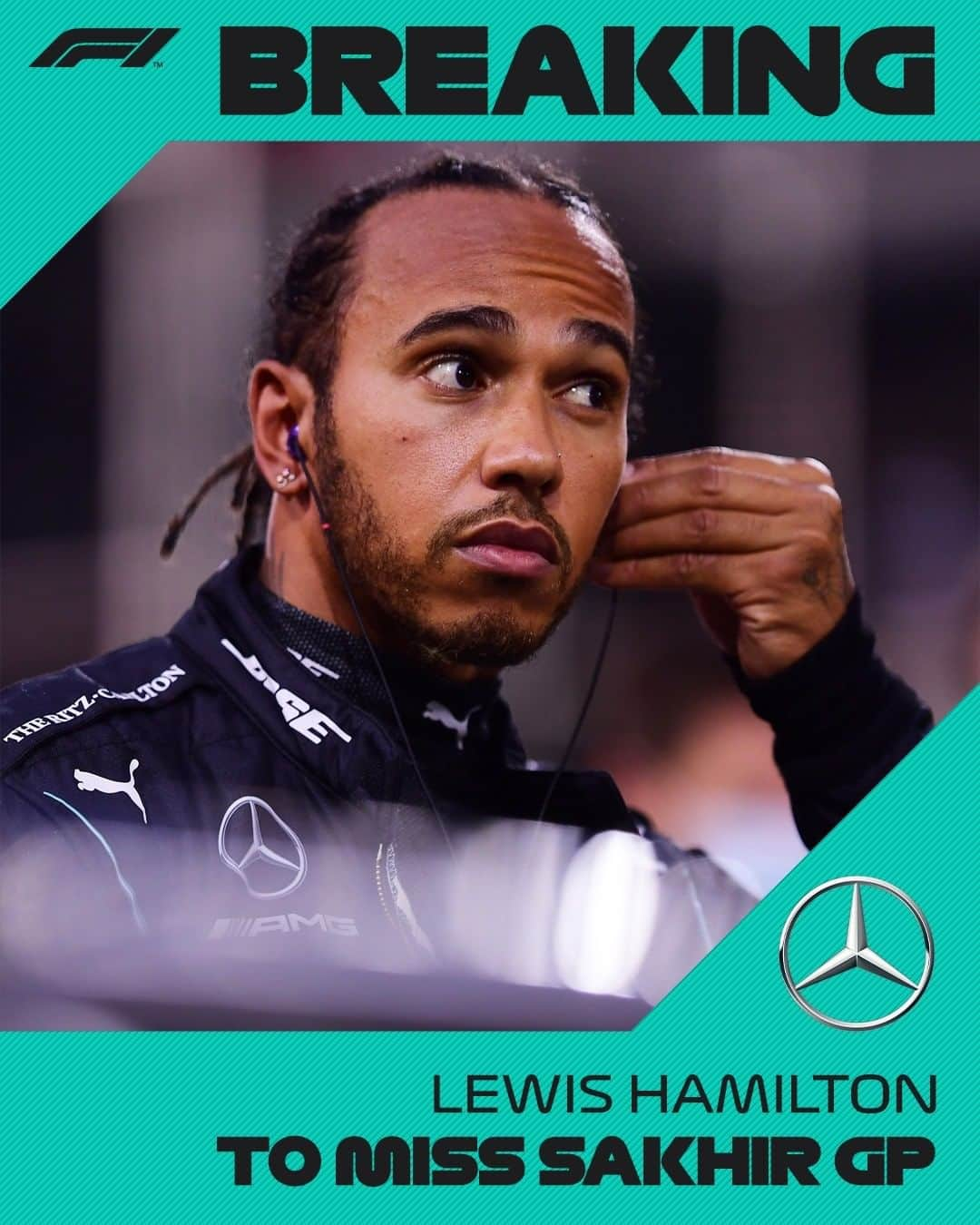 F1さんのインスタグラム写真 - (F1Instagram)「BREAKING: Lewis Hamilton will miss this weekend's Sakhir Grand Prix in Bahrain after a positive test for Covid-19  Mercedes say Lewis is now isolating in accordance with Covid-19 protocols, and that apart from mild symptoms, he is otherwise fit and well  We wish Lewis a speedy recovery!  #F1 #Formula1 #SakhirGP #LewisHamilton」12月1日 16時16分 - f1