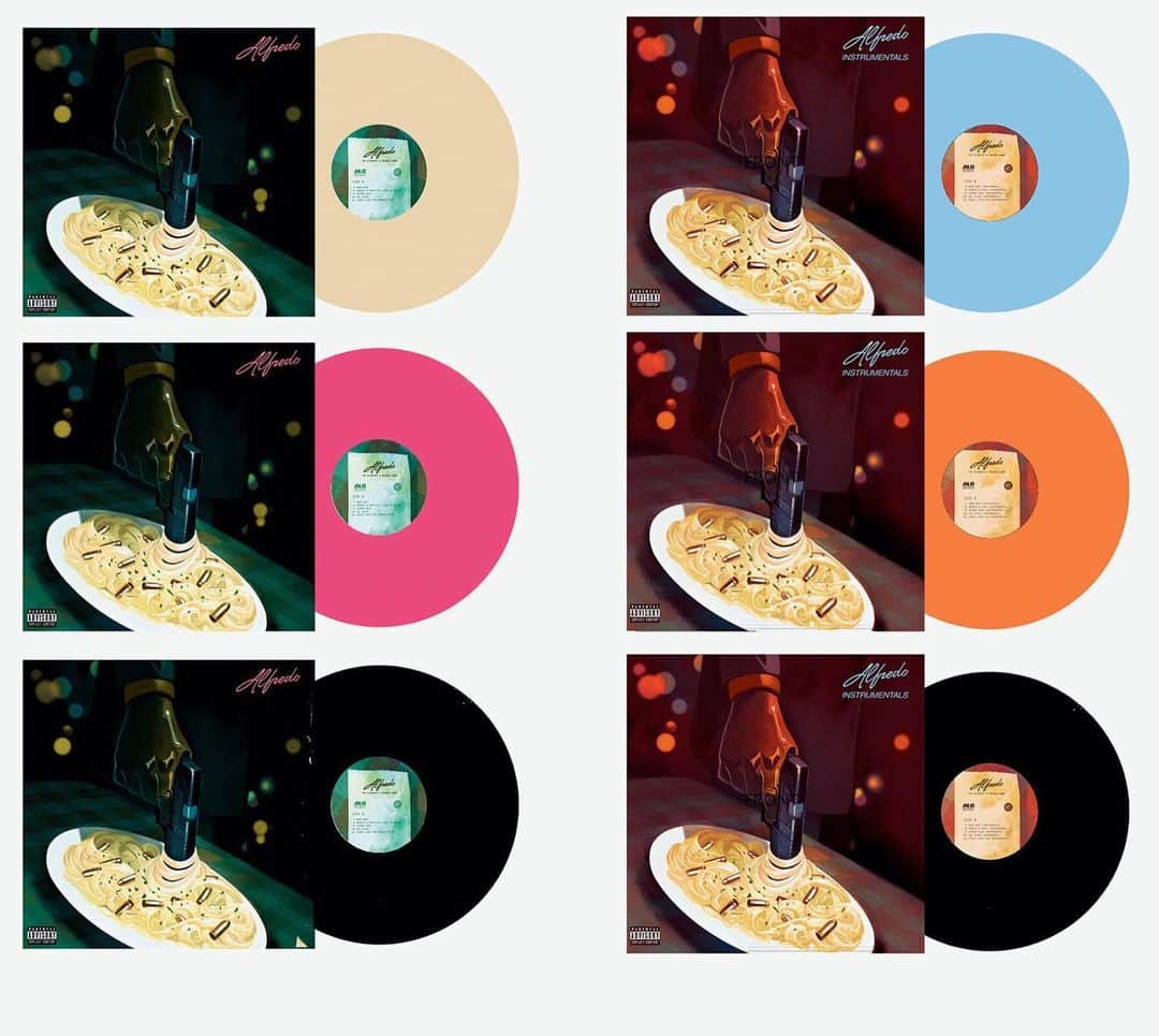 Freddie Gibbsのインスタグラム：「Friday. Limited ALC Records version of Alfredo. Main & Instrumentals. Only available at alcrecords.com #ALFREDO  🍝🏆」