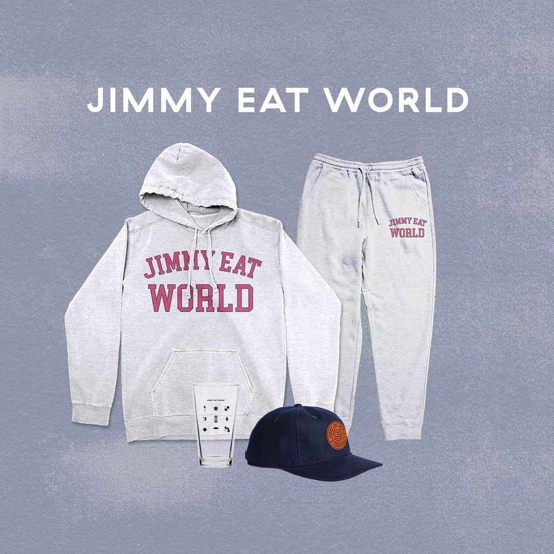 Jimmy Eat Worldのインスタグラム：「Added some new gear to the store last week so you all can settle in and get comfortable for the holidays and you know, whatever else might be coming 😉 #merch #bignews * *  Kingsroadmerch.com/jimmyeatworld」