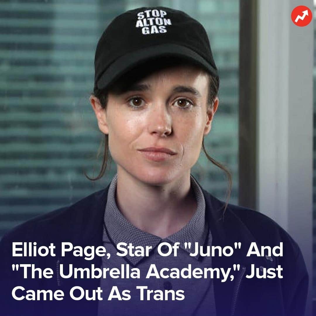 BuzzFeedさんのインスタグラム写真 - (BuzzFeedInstagram)「Elliot Page — the star of hits like Juno, Inception, and The Umbrella Academy — just came out as trans. Elliot is his name, and his pronouns are he/they. Read the full story in the link in bio 👆」12月2日 3時02分 - buzzfeed