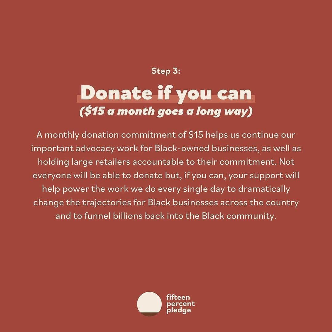 ミシェル・モナハンさんのインスタグラム写真 - (ミシェル・モナハンInstagram)「I’m proud to stand with the #15PercentPledge this #GivingTuesday - a non-profit org that works to call on major retailers to pledge 15% of their shelf space to Black-owned businesses. There is so much you can do to help and action the pledge in your own life - check out these three steps to join the fight. 👊🏻  #Repost @15percentpledge:   Step 1: Take inventory of your spending power, because the dollars you spend have a huge impact. How many Black-owned companies are represented in your monthly spending?  Step 2: Make a commitment to redirect at least 15% of your monthly budget to Black-owned businesses.  Step 3: Donate if you can! This one is important, but optional. We fully acknowledge that not everyone will be able to donate, but if you can, $15 a month will help us continue our important advocacy work. #BuyBlack #BlackOwnedBusiness」12月2日 3時02分 - michellemonaghan
