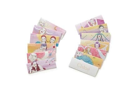 マエガミマミのインスタグラム：「さらに、@chloe 公式LINEアカウントで「2021年上半期 星座占い」をご覧頂いた方に、 全国のクロエブティックにて、 お財布や手帳に入れて、 お守りとして持ち歩くことができるミニサイズのイラスト入り星座占いを配布中です★」