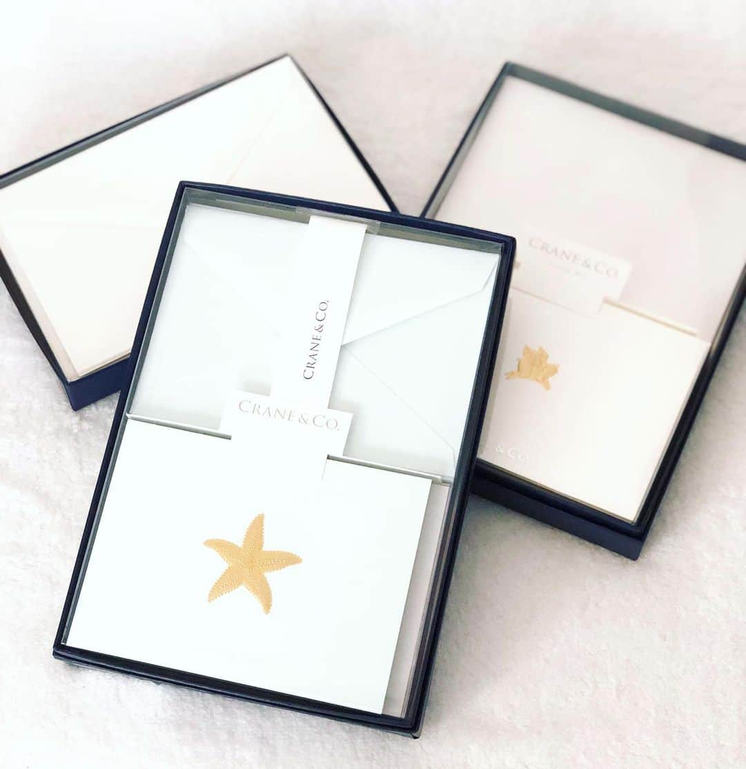のインスタグラム：「✳︎ ちなみに紙もの、やっぱりここぞの時頼りになるのはCRANE @craneandco ✨ . ケースで購入したり単品で買ったりして少しずつ集めてます😊 . . #文具好き #紙好き #紙もの好き #crane #やす子モノグラム」