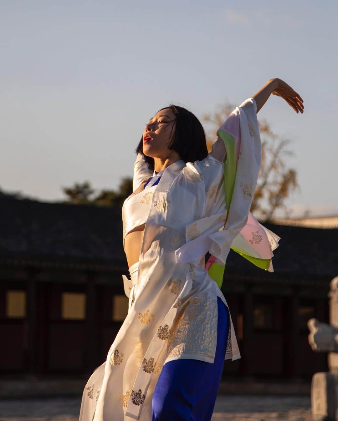 リア・キムさんのインスタグラム写真 - (リア・キムInstagram)「#광고  2021년 새해에는  온 세상이 #태평하기를 바라며  세상의 태평을 기원하는  전통춤 태평무를 재해석했습니다.  국가무형문화재 제92호 태평무 보유자  양성옥님의 AR 태평무와 함께  춤추는 #태평하기를 영상을  SK텔레콤 유튜브에서 만나보세요.  #SK텔레콤 #문화재청 #JumpAR  We have reinterpreted Korean traditional dance “Taepyeongmu” , hoping for a peaceful world in coming 2021.   Check out the AR Taepyeongmu video on the SK Telecom YouTube, done together with Korean National Intangible Cultural Asset Yang Seongok.  P.S 힙하면서도 아름다운 한복을 만들어주신 최고의 한복디자이너 @kimhyesoon_hanbok 김혜순 선생님  께도 깊은 감사 드립니다.  P.S Sincere thanks to the best Hanbok designer @kimhyesoon_hanbok for designing the most beautiful Hanbok.」12月1日 21時36分 - liakimhappy
