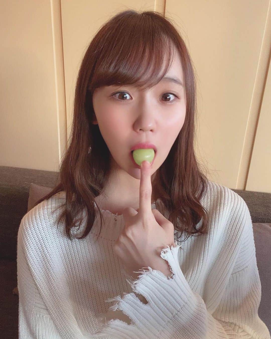 大段舞依のインスタグラム：「﻿ ﻿ マスカット♡﻿ ﻿」