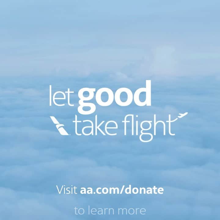 アメリカン航空のインスタグラム：「Join us in making the world a better place this #GivingTuesday by donating miles to our #LetGoodTakeFlight charity partners. Every mile makes a difference — link in bio.」