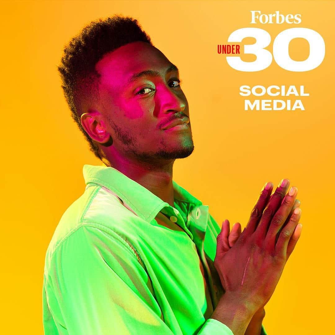 マーケス・ブラウンリーのインスタグラム：「Forbes 30 Under 30 Class of 2021 🙏🏾Honored to represent team internet.」