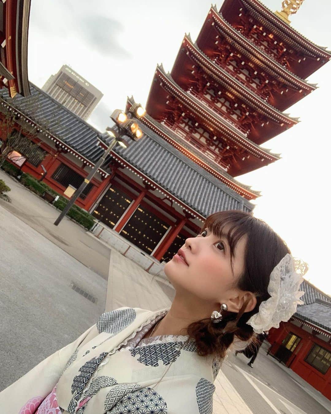 中山星香さんのインスタグラム写真 - (中山星香Instagram)「彼女と浅草で着物デートなう👘って感じだね🤯」12月1日 23時27分 - seika0705n