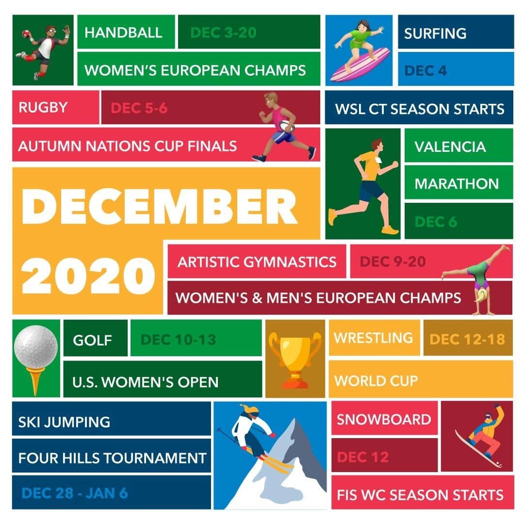 オリンピックさんのインスタグラム写真 - (オリンピックInstagram)「December is a busy month! What are you most looking forward to? 🙌﻿」12月2日 0時00分 - olympics