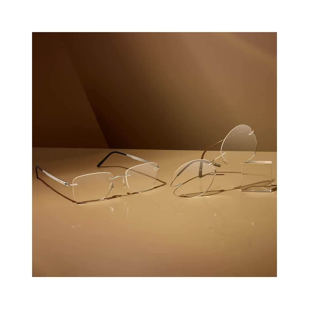 シルエットのインスタグラム：「Now is the time to indulge in a little luxury and to shine. The lovingly crafted Elegance collection will enrapture with its fine materials, intricate details, and dazzling finishing touches. Featuring: TMA - The Icon. Gold Edition 5538⁠ .⁠ .⁠ .⁠ #silhouetteeyewear #tryitwearitloveit #eyeweardesign #luxuryeyewear #fashioneyewear #opticalframes」