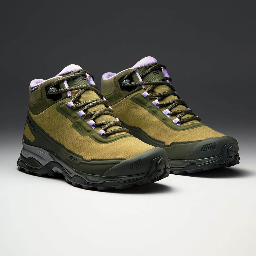 HYPEBEASTさんのインスタグラム写真 - (HYPEBEASTInstagram)「@hypebeastkicks: @bettergiftshop and @salomon_advanced have linked up for a new hiking release centered around the Shelter CS WP. Dressed in “Olive” tones with “Lavender” detailing, the shoe features a Climashield membrane which insulates, wicks away moisture and protects against wet conditions, while the rubber toe and heel cap adds durability and the Contagrip outsole has been constructed from high-wear abrasian-resistant rubber. It’s set to release via the Better™ Gift Shop and Salomon web stores on December 5.⁠⠀ Photo: @mike_smalls/Better™ Gift Shop」12月2日 12時02分 - hypebeast