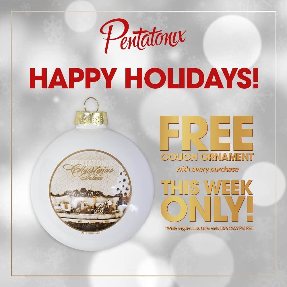 ペンタトニックスさんのインスタグラム写真 - (ペンタトニックスInstagram)「FREE PTX ORNAMENT! ✨ This week only we're gifting a free ornament with every purchase you make at shop.ptxofficial.com. 🎄 This offer is available while supplies last and will end on 12/6. Happy Holidays! #PTXMerch」12月2日 4時10分 - ptxofficial