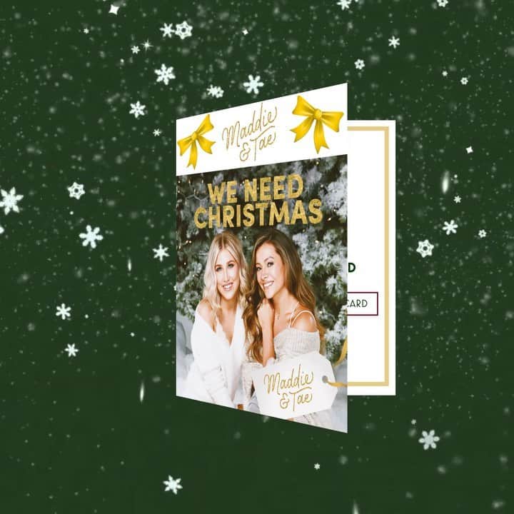 Maddie & Taeのインスタグラム：「In today's 12 Days of Christmas countdown, enter to win a personalized video Christmas card! 'Tis the season, y'all! 🎄 (link in bio)」