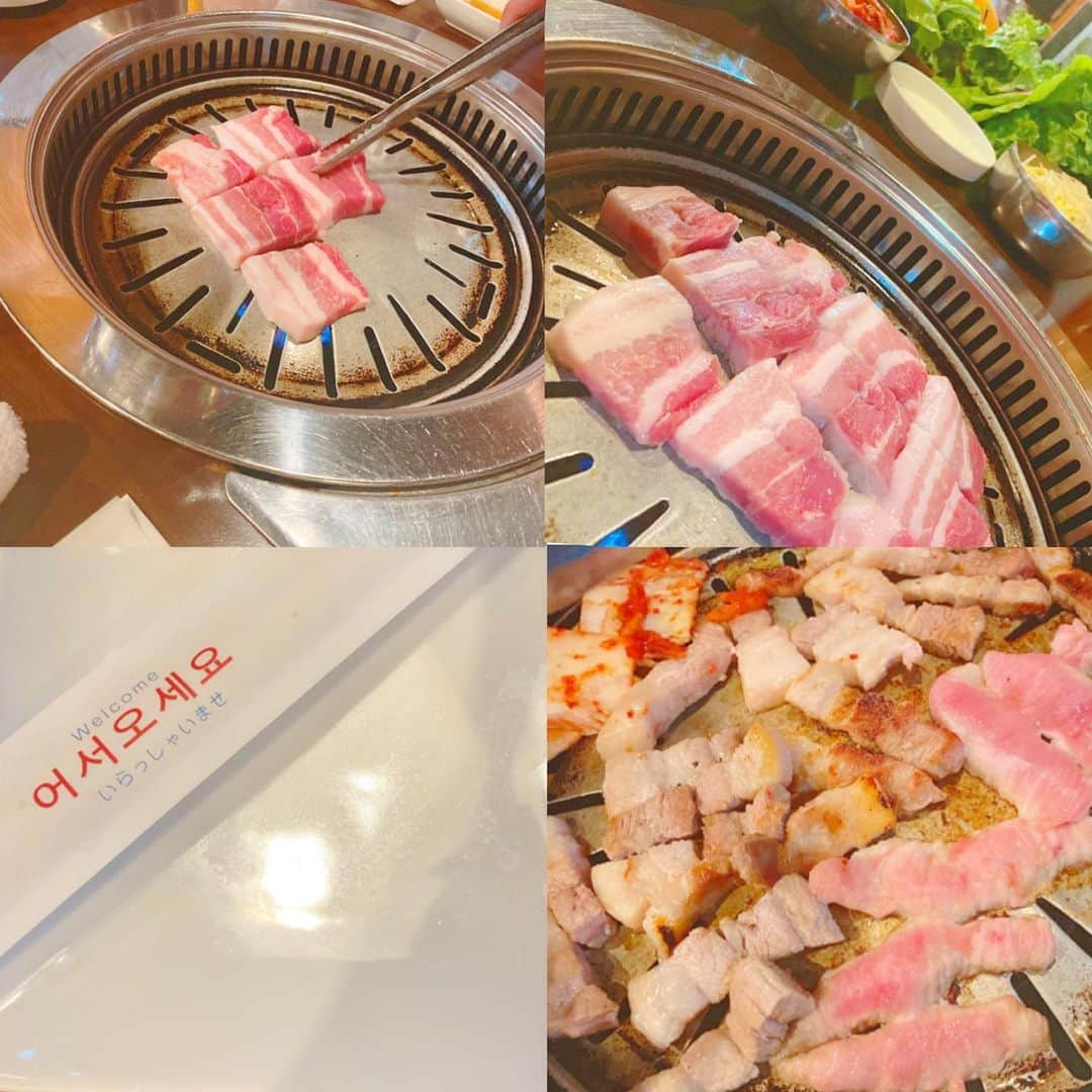 内田 菜々のインスタグラム：「* * 🍖 * *  もうずいぶん前だけどたべたお肉。 にくにくにくにくにくにくにくにくにく。 この前自分でサムギョプサル用のお肉のかたまりを 買って切って焼いて食べたけど 大変すぎました。。 早く気にせず外で食べれるようになってほしいなぁ。 * #goodnight #サムギョプサル #次の日 #肌の調子 #良すぎた #お肉ありがとう #自然よ #ありがとう #おなかすいた #어서요세요 #삼겹살🐷 #배고파  #japanesegirl #f4f #following #followme #likeme * ❀ my twitter ⇨ naaana_77 ❀ ❀ follow me‼︎ ❀ * * * 🍖 *」