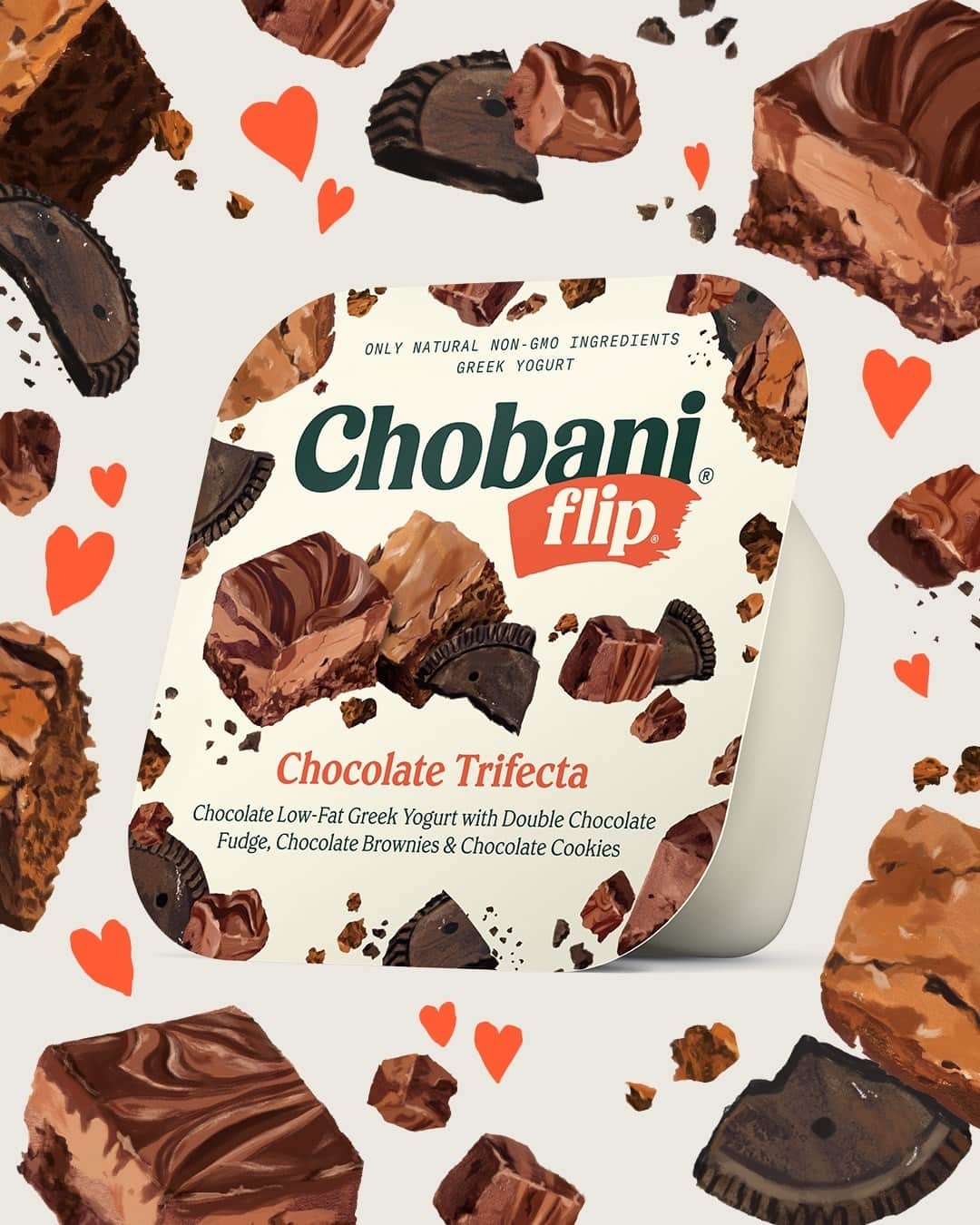 Chobaniのインスタグラム：「Introducing our newest Flip flavor, Chocolate Trifecta—proof that the only thing better than chocolate… is even *more* chocolate 🍫 Tag the chocolate lovers in your life.」