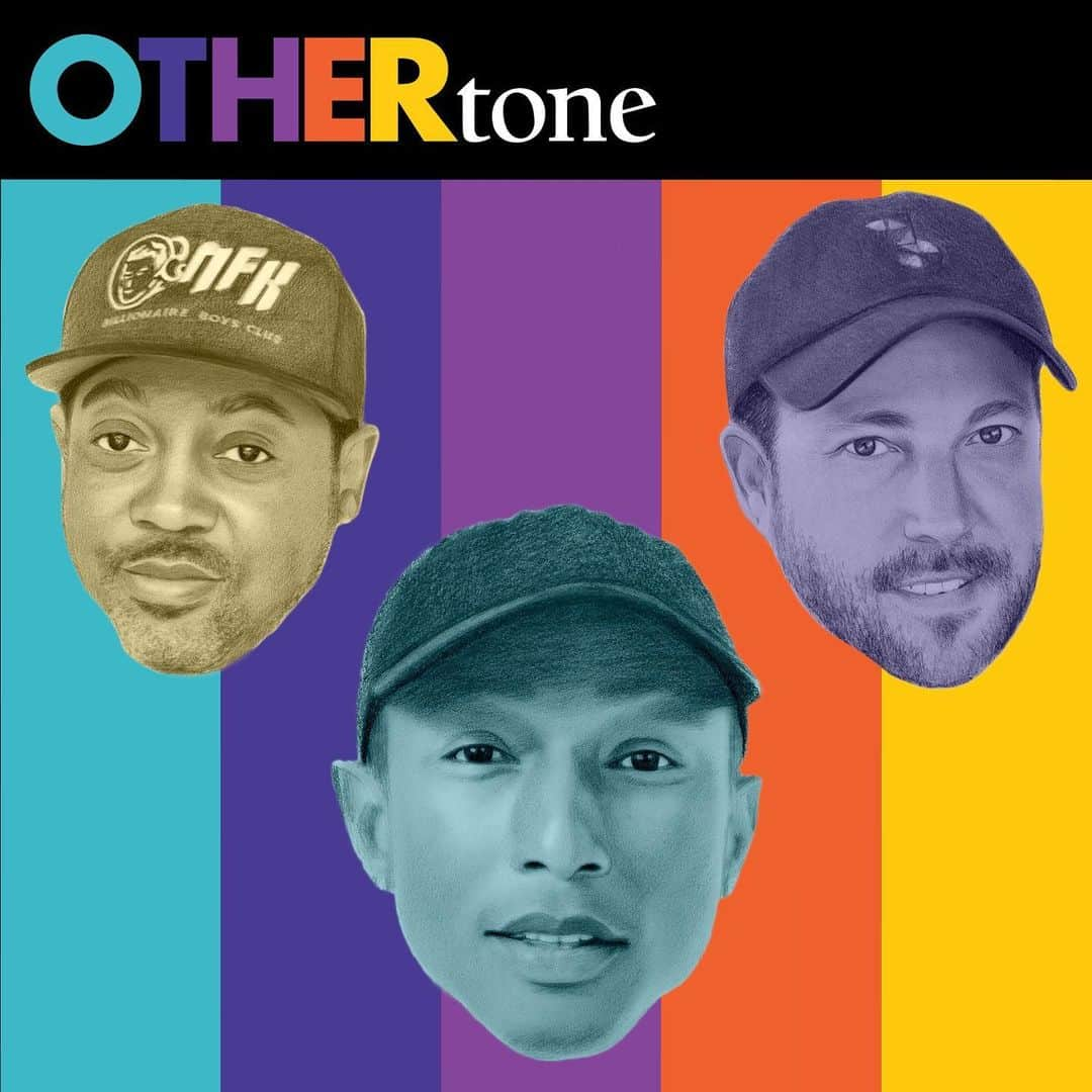 ファレル・ウィリアムスのインスタグラム：「@OTHERtone is BACK on 12/7 🔥 This time as a podcast. Get a glimpse into the minds of our culture's unicorns as @brokemogul, @hitmybeeper and I link up with brilliant spirits like @zendaya, @rosalia.vt and @malcolmgladwell for conversations that are human, inspiring, unexpected… and fun. Hit the link in bio to listen or find it wherever you get your podcasts.」