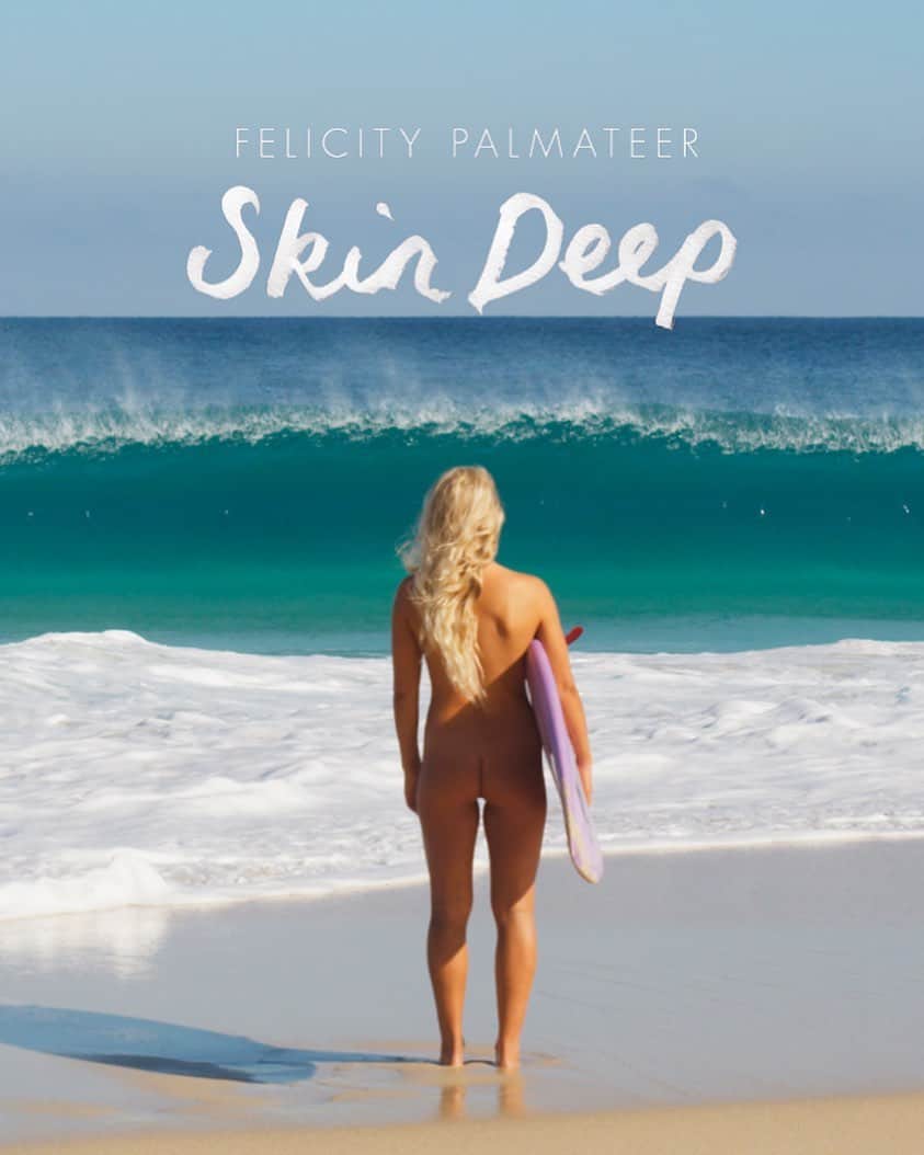 フェリシティー・パルマティアーのインスタグラム：「Skin Deep, now four years + from concept stage, is finally being made available for public viewing! The link is in my bio!  It’s a project that in essence seemed so simple, yet has proved to be incredibly challenging to execute and ultimately, get to release stage.  The ocean has always been my biggest mirror to how I’m feeling mentally and the process of shooting Skin Deep was incredibly empowering and cathartic. By embracing my femininity in a place free of judgement it’s allowed me to view my body in such a different way. To honour it for what it allows me to do physically and to embrace self love and acceptance.   Surfing and art are my two biggest passions. They share themes of self-expression, self-discovery and freedom. It’s when I am doing either that I feel most alive, inspired and simultaneously calm and exhilarated. They both serve to inspire each other. My experience in the ocean inspires the form and mediums and lines in my art. And now, particularly with this Skin Deep project, art has guided and influenced every aspect of the production.  The finished four-minute clip is everything I would have ever hoped it could be. I’m proud to have worked with a very small, yet incredibly talented group of professionals who for many years, I have also considered close friends. Thank you @PIXJJ @FETCHFILMS @RICK.RIFICI @CHRIS.WHITEY   For the majority of those who have already seen the clip, it requires little, if any explanation.  Its intentions are represented and conveyed successfully via the title, the written word, the visuals, the lyrics … a few others (very few), have felt challenged, lost and confused by what it is they have watched. These people have asked, “Why?” And my answer, the answer that sits in my core, as an artist and surfer, to those people each time is; “Why not?” I hope you like it. The link to Skin Deep is in my bio!  Concept: Flick Palmateer @flickpalmateer   Producer: JJ / Premium Media @pixjj   Cinematography/Producer: Dwayne Fetch @fetchfilms  Phantom cinematography: Rick Rifici @rickrifici   Additional aerials: Chris White @chris.whitey   Music: No Place by RUFUS DU SOL @rufusdusol @sonyaustralia #FlickPalmateerSkinDeep」