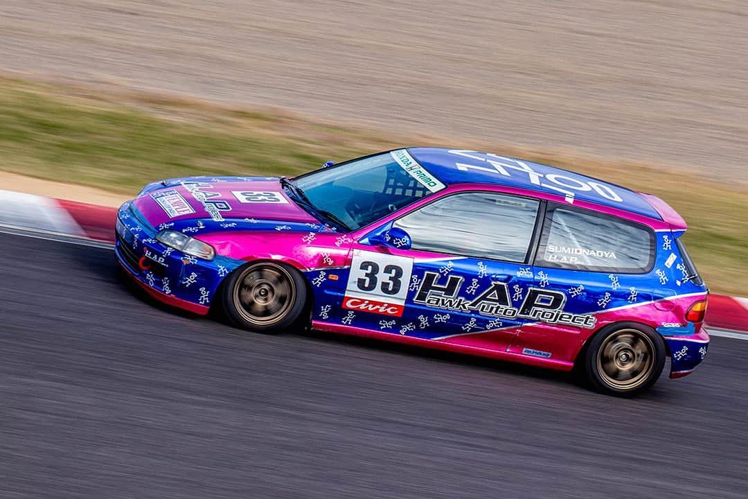 のインスタグラム：「_ HAP (Hawk Auto Project) TEMPLE ASLAN Honda EG6 CIVIC _ _ Shot on Nov-29 2020 "SUZUKA CLUBMAN RACE FF CHALLENGE Final Round" at Suzuka International Circuit _ owner: @suminaoya_hap photo: @mistbahn _ JP) 2020年11月29日 鈴鹿フルコース(鈴鹿サーキット国際レーシングコース)、鈴鹿クラブマンレース FFチャレンジ最終戦にて撮影。 _ _ #suzukaclubmanrace #鈴鹿クラブマンレース #鈴鹿クラブマン #ffchallenge #ffチャレンジ #hap #hawkautoproject #templeracing #テンプルレーシング #aslan #アスラン #aslan_inc_japan #n1civic #civic #hondacivic #ホンダシビック #シビック #ctr #eg6 #eg #egcivic #bseries #b16 #osakajdm #kanjo #kanjoracer #kanjozoku #timeattack #timeattackjapan #hondasontrack」