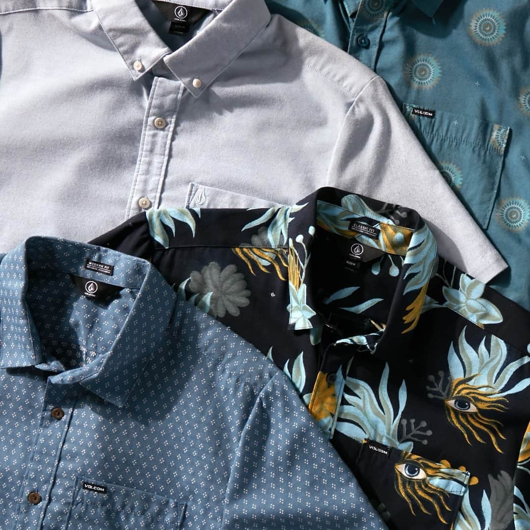 ボルコムのインスタグラム：「Some button up's to keep you looking fresh this holiday season! #TapToShop 👉  vol.cm/shirts 👈」