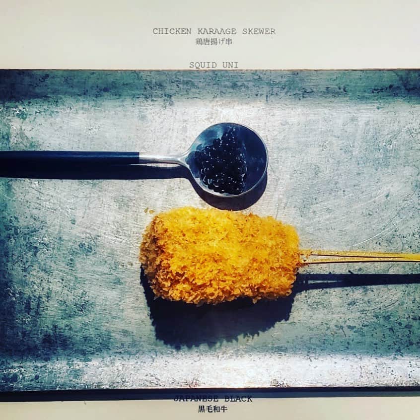 HAMADAHISATOさんのインスタグラム写真 - (HAMADAHISATOInstagram)「WE’VE BEEN WORKING ON THIS OSAKA STREET FOOD “KUSHIKATSU” LITERALLY MEANS FRIED CUTLET STICKS. I FOUND IT VERY WAGYUMAFIA STYLE WHEN WE MINGLE THE IDEA WITH SUPER HIGH END INGREDIENTS AND TECHNIQUE. WHEN YOU GUYS COME BACK TO TOKYO, JOIN OUR KUSHIKATSU MAFIA. THIS MONTH ON 12TH 😎 WE WILL FRY SOMETHING WE SHOULDN’T😂 . #wagyumafia #kushikatsu #anotherchallenge」12月2日 8時46分 - wagyumafia