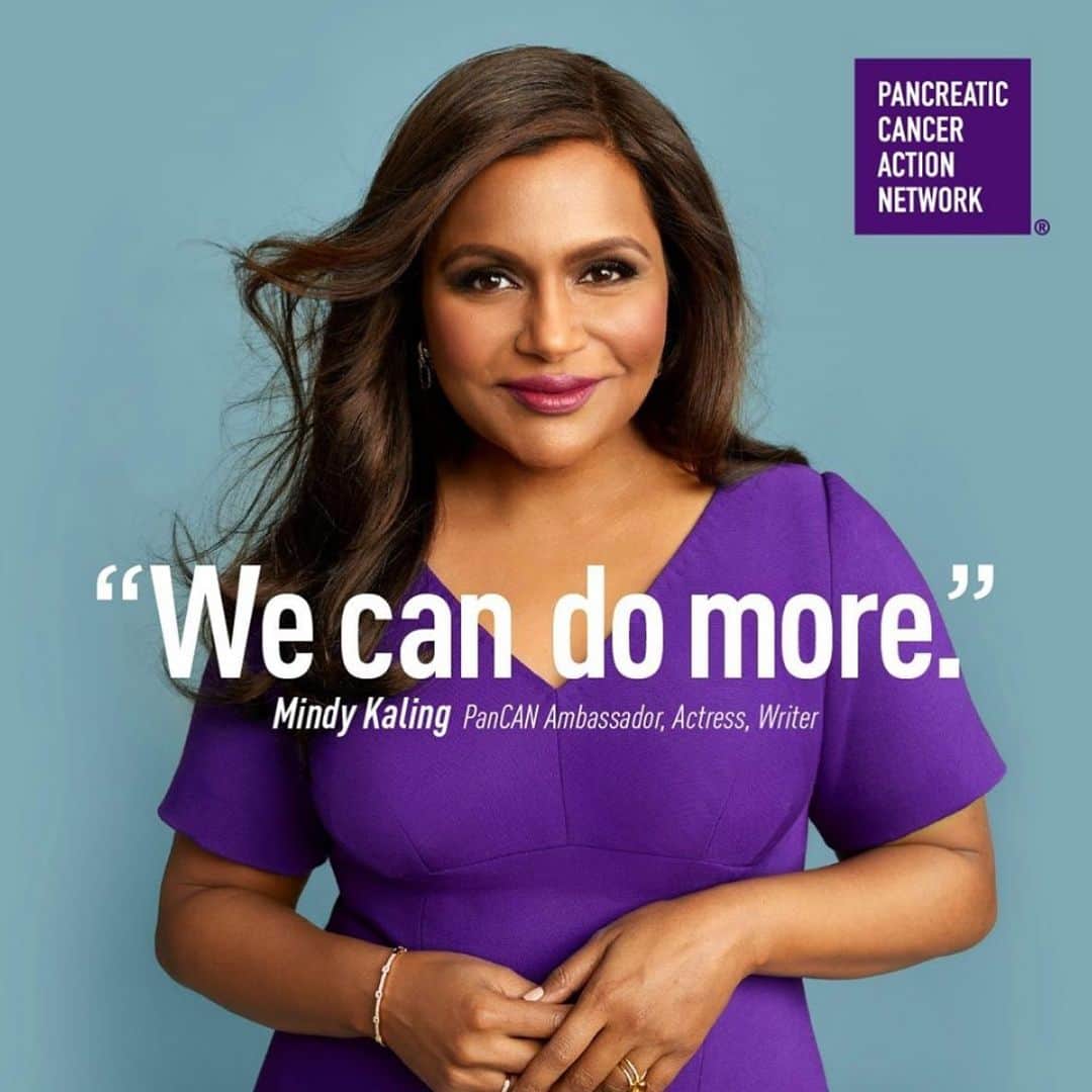 ミンディ・カリングのインスタグラム：「Today is #GivingTuesday! And that means if you give today to @pancan, your donation will be doubled! Join me this Giving Tuesday in supporting groundbreaking research and life-changing services for patients and families. Even a little bit matters. Donate now at pancan.org. #PanCANforProgress」