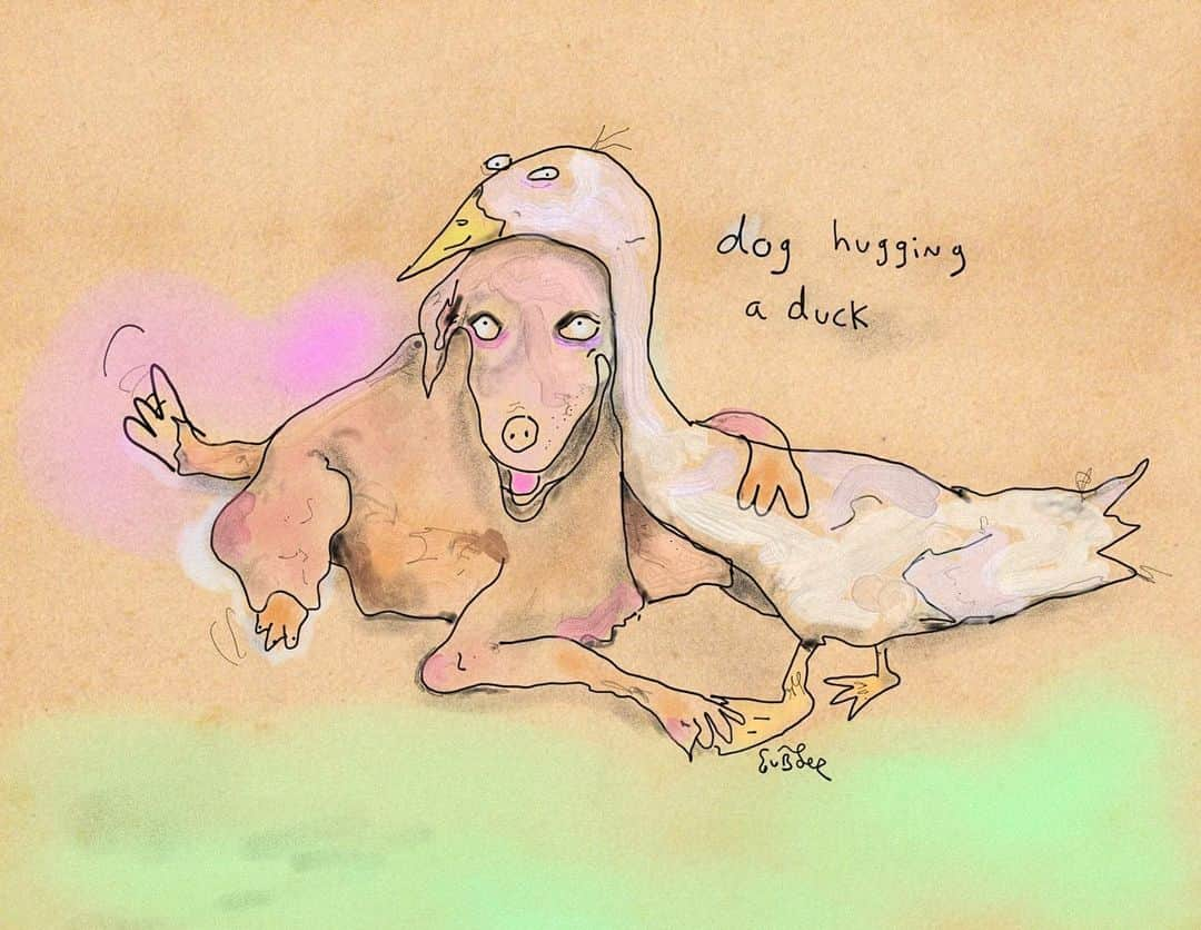 マシュー・グレイ・ギュブラーさんのインスタグラム写真 - (マシュー・グレイ・ギュブラーInstagram)「dog hugging a duck」12月2日 9時37分 - gublergram