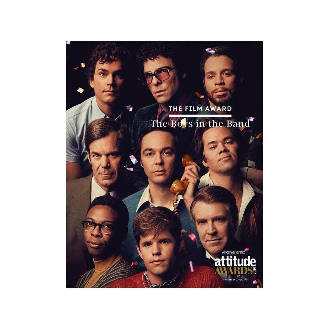 チャーリー・カーバーのインスタグラム：「Thank you @attitudemag for this award! We had the time of our lives making Boys, and the acknowledgment makes it all the sweeter #attitudeawards 💜」