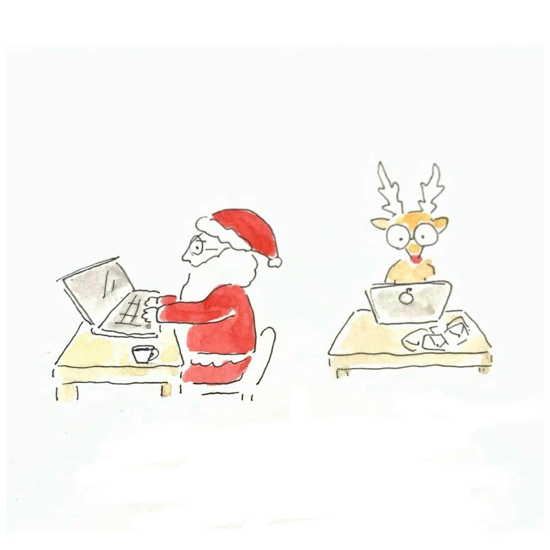 ハルペイさんのインスタグラム写真 - (ハルペイInstagram)「😚 床暖房つけて、テレワーク❤️🎄 . #クリスマス準備 #テレワーク #サンタクロース #santacruz  #christmas #クリスマス .  #harupei#ハルペイ#doodle#draw#drawing#illustrator#illustration#japan#絵#雑貨#湘南#イラスト#イラストレーター#ゆるい#茅ヶ崎」12月2日 20時38分 - harupeipei