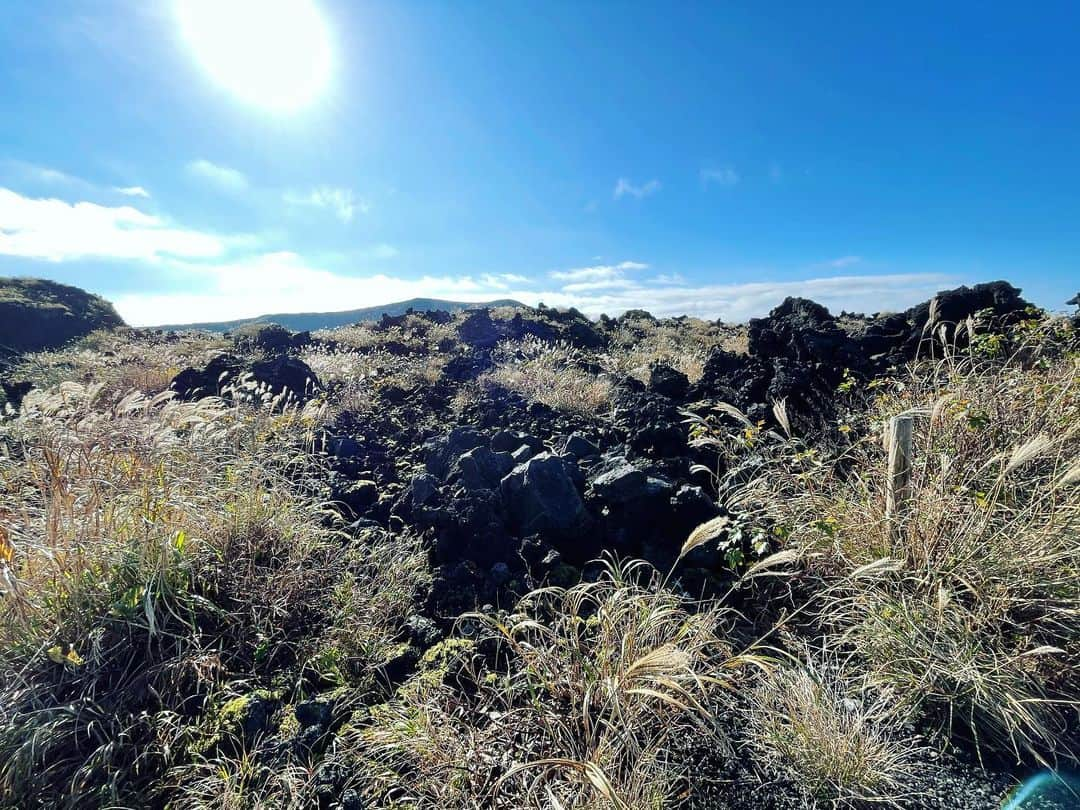 濱田将充さんのインスタグラム写真 - (濱田将充Instagram)「伊豆大島三原山 江戸時代の噴火溶岩や1986年の昭和の溶岩や噴火口 地鳴りもずっと地下で鳴っていて、地球をとてもリアルに感じた🌋 ブラタモリも見直して、かなり予習して行ったけど、生の感動は半端なかったです。 次行く時はまた噴火して地形が変わっているのかもしれない。 何より島の人が皆んな良い人達でした。 船で二時間足らずで行けるので、もっと勉強してまた行きたい。」12月2日 20時41分 - masamichihamada