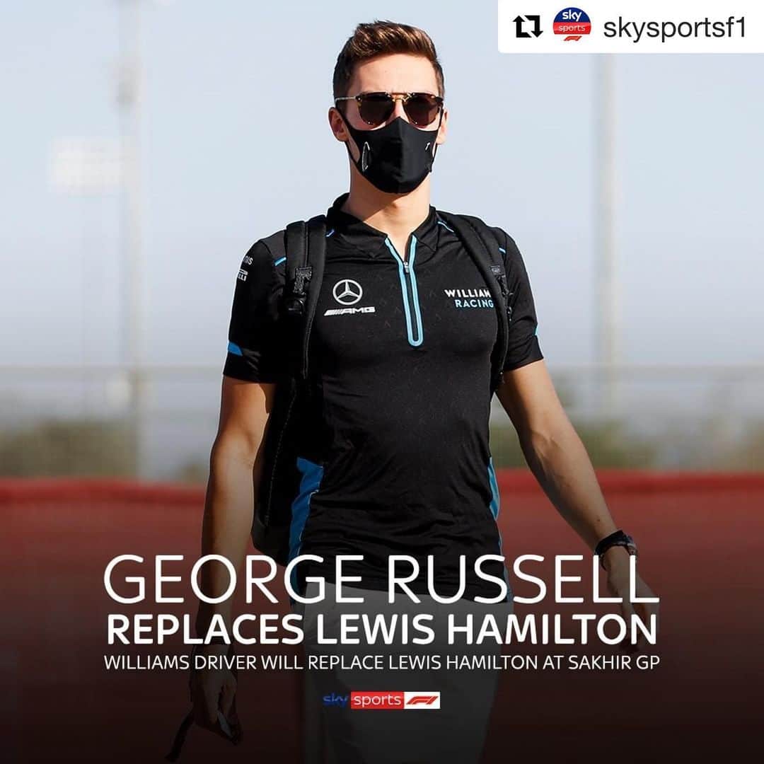 ジェンソン・バトンのインスタグラム：「This is a great decision, Well done @mercedesamgf1 and @williamsracing. I’ll get my popcorn 🍿 ready! ・・・ @georgerussell63 WILL drive in place of @lewishamilton at Mercedes this weekend. And @jaitkenracer  stands in for George for F1 debut at Williams!  #SkyF1 #F1 #Formula1 #BahrainGP #F12020 #SakhirGP #Russell」