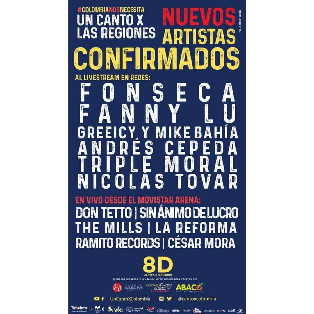 Carolina Cruz Osorioさんのインスタグラム写真 - (Carolina Cruz OsorioInstagram)「• Nos unimos a esta gran jornada de movilización por los damnificados de la ola invernal, por las cerca de 80 mil familias que lo han perdido todo. El próximo 8 de diciembre nos unimos más de 70 artistas, entre músicos, comediantes, actores, presentadores y periodistas, para recoger fondos desde el Movistar Arena de Bogotá. Tenemos que movernos a ayudar, todos unidos a ayudar en #UnCantoXLasRegiones. Puedes comprar tus entradas en Tuboleta.com o simplemente donar en la Vaki #UnCantoXLasRegiones. Compra, dona, ayuda! #ColombiaNosNecesita”」12月2日 13時37分 - carolinacruzosorio