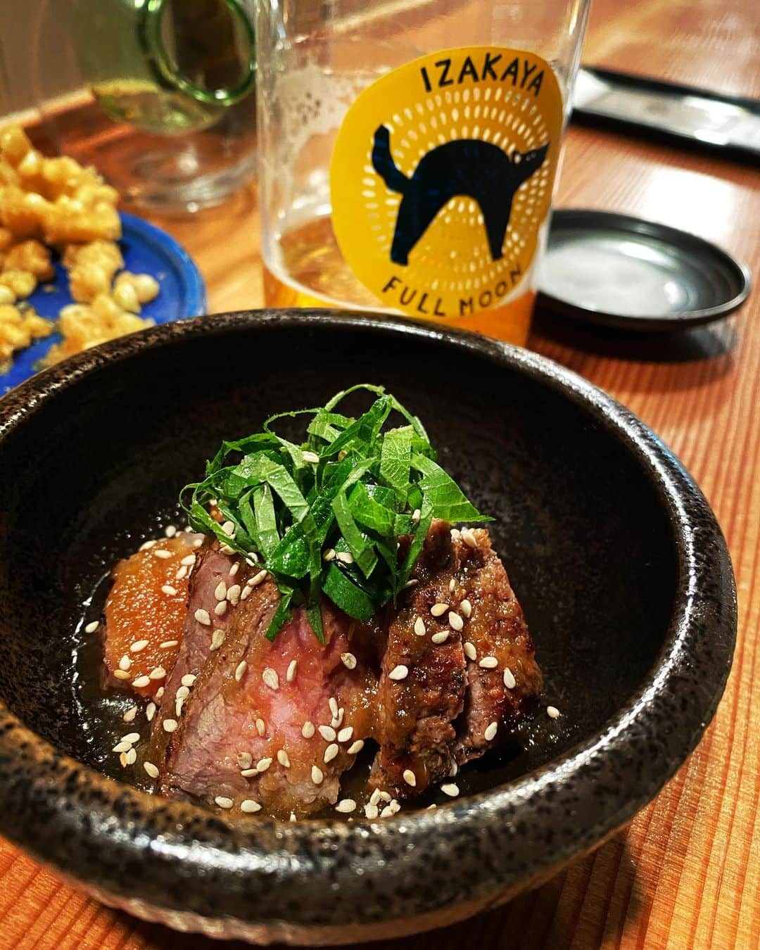 ピエール・ブーヴィエのインスタグラム：「I’m so happy that @izakaya_fullmoon_ojai is here!!! Thanks for an amazing meal. arigato gozaimasu!」