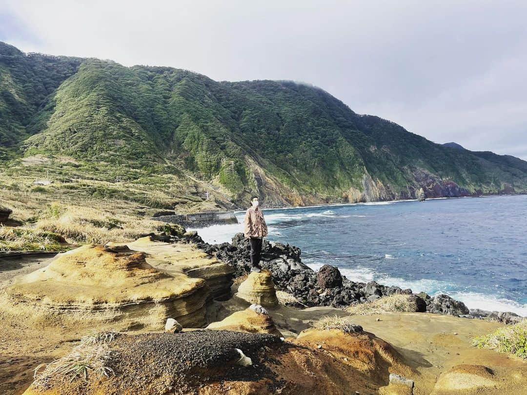 濱田将充さんのインスタグラム写真 - (濱田将充Instagram)「伊豆大島 波浮港 火口湖からできた港 あんこ椿は恋の花 カキハラ磯火山豆石 裏砂漠 泉津の切通し 天然記念物大島桜サクラッカブ  霧の裏砂漠は完全に異世界だった。」12月2日 16時11分 - masamichihamada