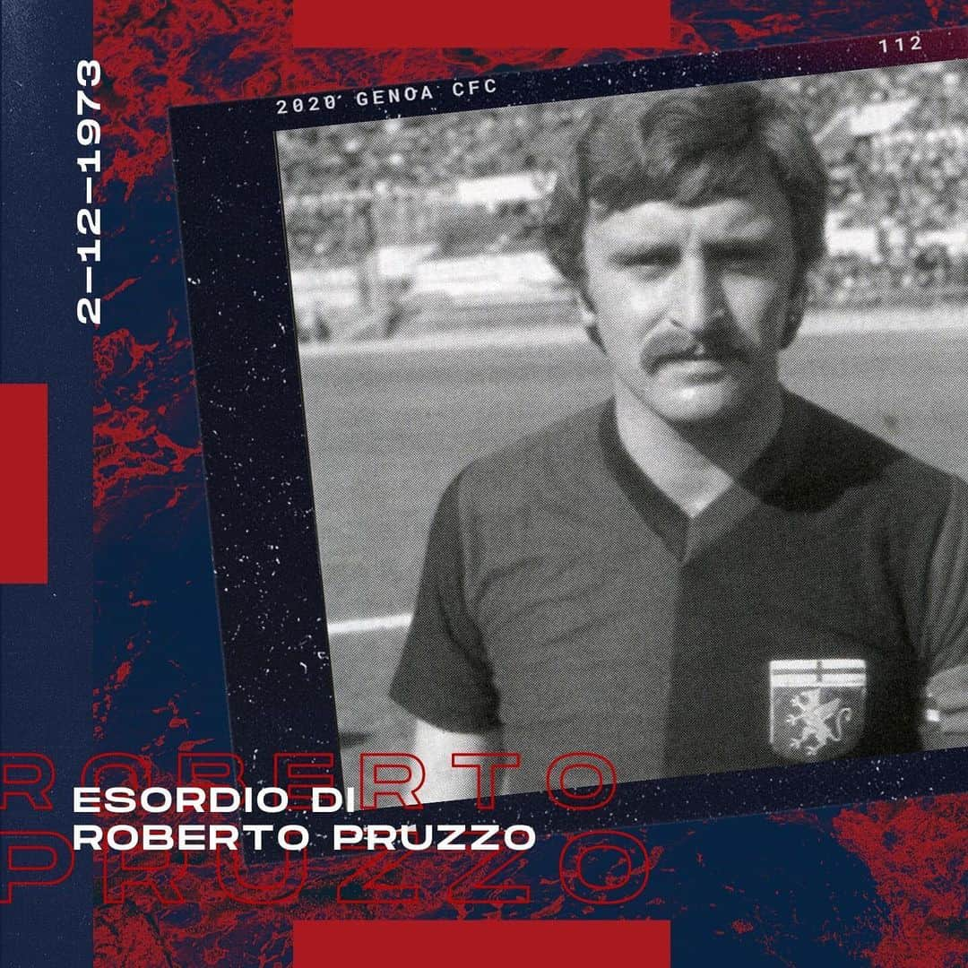 ジェノアCFCさんのインスタグラム写真 - (ジェノアCFCInstagram)「🔴🔵 Il 2/12/1973 Roberto #Pruzzo esordiva con la maglia del Genoa contro il Cesena in  @seriea.」12月2日 17時49分 - genoacfc