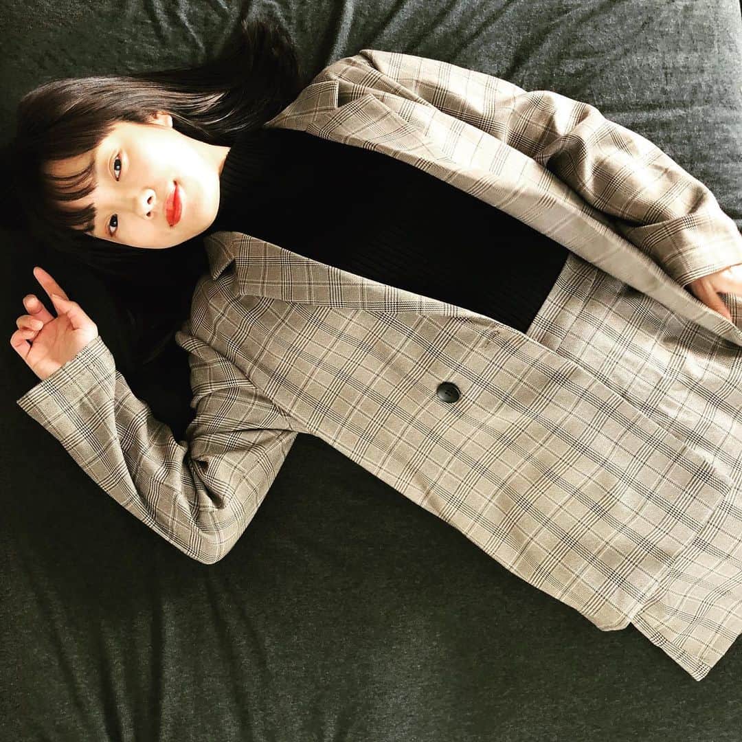 中山来未のインスタグラム：「☺︎☺︎☺︎  @andrere___ 💓 セットアップ🔺」