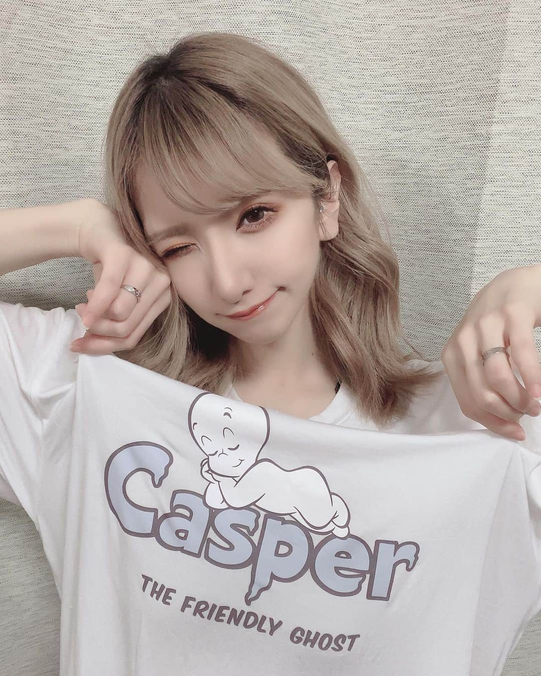 園田みおんのインスタグラム：「👻🤍﻿ ﻿ ﻿ #casper #キャスパー #コラボ﻿ #gelatopique #ジェラートピケ #ジェラピケ #ジェラピケパジャマ #pajamas #パジャマ﻿ ﻿ ﻿」