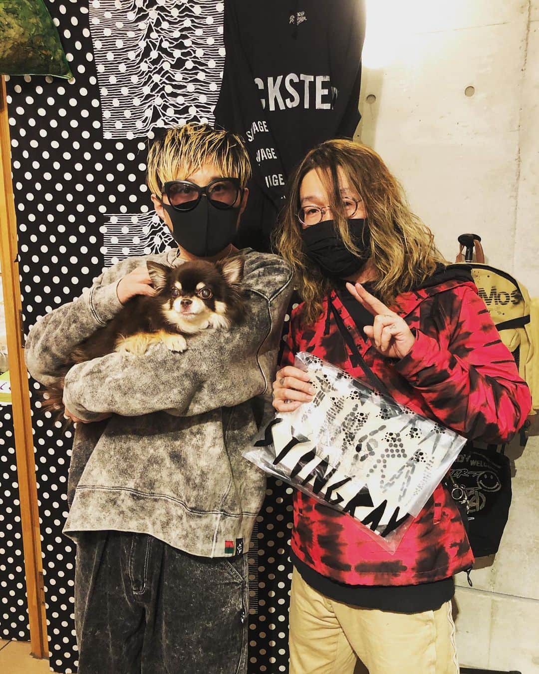 橋本塁さんのインスタグラム写真 - (橋本塁Instagram)「STINGRAY名古屋にモダンパイレーツ&MASKSのNALさんが愛犬のさっちゃんと来てくれました！癒されました♩ありがとうございました！ #modernpirates #masks」12月2日 19時09分 - ruihashimoto