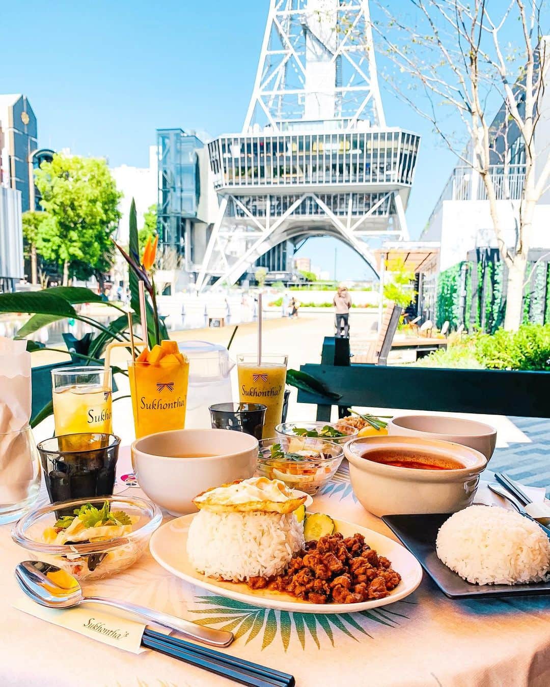 Amiさんのインスタグラム写真 Amiinstagram ﾟ 美味しいものが食べたい ここのタイ料理は美味しかった スコンター 久屋大通店 テレビ塔が入ることで少しだけ異国感あるね タイ料理 スコンター